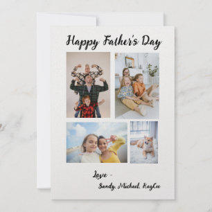 Personlig Family Photo Fars dag Card Inbjudningar