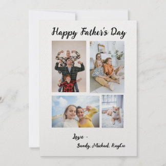 Personlig Family Photo Fars dag Card Inbjudningar