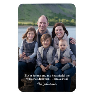 Personlig Family Photo Joshua 24:15 Magnet
