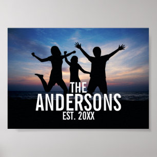 Personlig Family Photo med Family Namn Poster