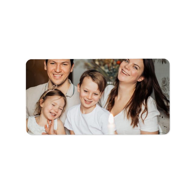 Personlig Family Photo Return-adressetikett Adressetikett (Framsidan)