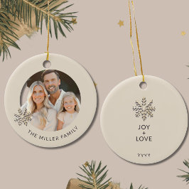 Personlig Family Photo Snowflake Ornament