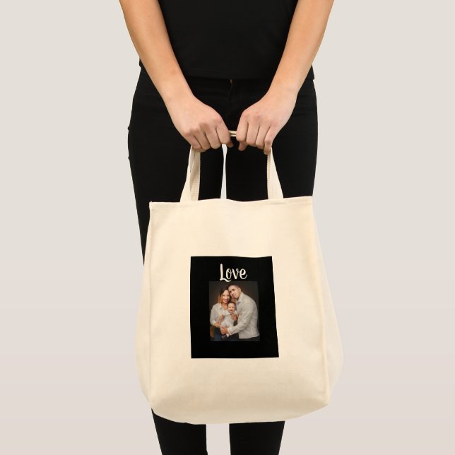 Personlig Family Photo Tote Bag Tygkasse (Framsida (produkt))