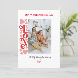 Personlig Family Photo Valentine Day Card Julkort