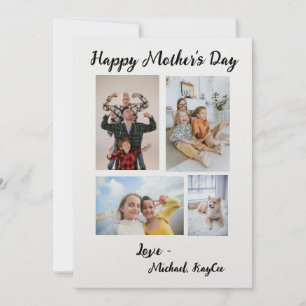 Personlig Family Photos Mors dag Card Inbjudningar