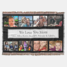 Personlig Family Photos Throw Blanket Filt