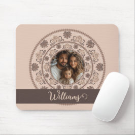 Personlig Family Porträtt Warm Neutralts Mandala Musmatta