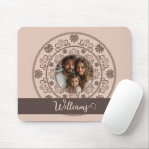 Personlig Family Porträtt Warm Neutralts Mandala Musmatta
