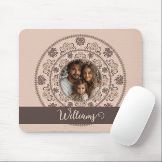 Personlig Family Porträtt Warm Neutralts Mandala Musmatta