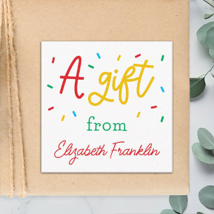 Personlig Family Rainbow Sprinkles Gift Tilläggskort