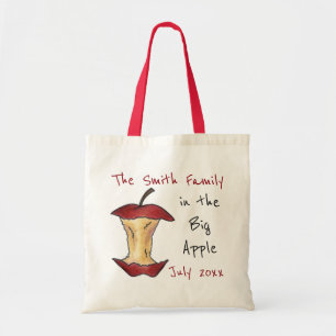 Personlig Family Resa Big Apple NYC Tote Bag Tygkasse