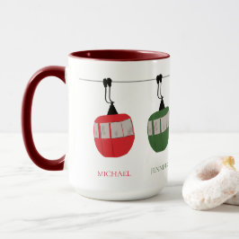 Personlig Family Retro Ski Hiss Illustration Mugg
