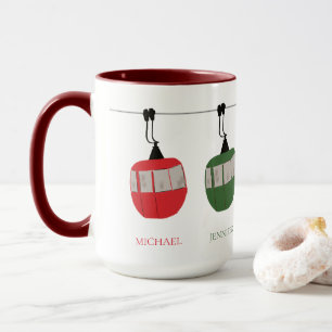 Personlig Family Retro Ski Hiss Illustration Mugg