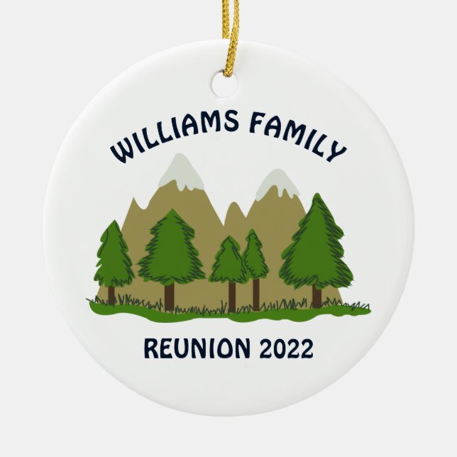 Personlig Family Reunion Ceramic Ornament (Framsidan)