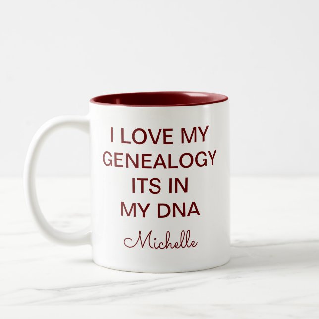 Personlig Family Reunion Cousins Keepsaké Två-Tonad Mugg (Vänster)