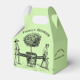 Personlig Family Reunion Favor Box Spara Träd Presentaskar