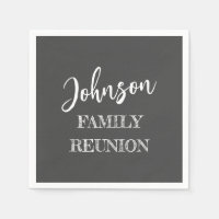 Personlig Family Reunion Grått Papper