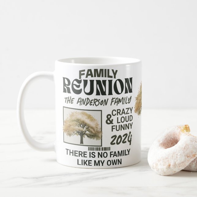 PERSONLIG FAMILY REUNION OAK KAFFEMUGG (Med munk)