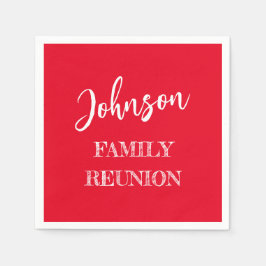 Personlig Family Reunion Red Papper Pappersservett