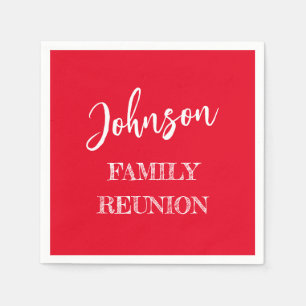 Personlig Family Reunion Red Papper Pappersservett