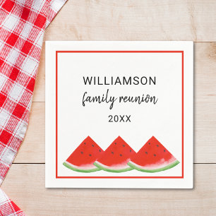 Personlig Family Reunion Red Watermelon Pappersservett