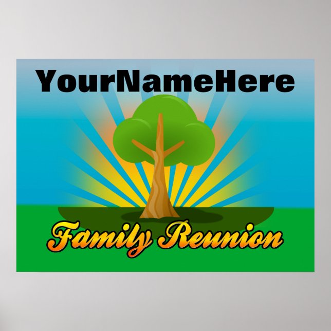 Personlig Family Reunion-tecken Poster (Framsidan)