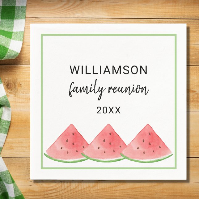 Personlig Family Reunion Watermelon Pappersservett (Skapare uppladdad)