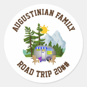 Personlig Family Road Resa Van Life Runt Klistermärke