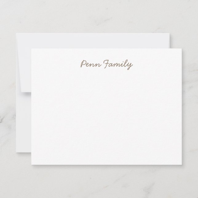 Personlig Family Stationery Anteckningskort (Framsida)