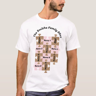 Personlig Family T-Shirt - Elva Puzzle Delarare