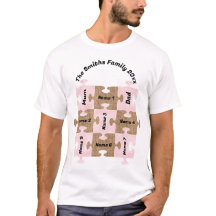 Personlig Family T-Shirt - Nine Puzzle Delar