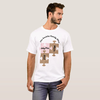 Personlig Family T-Shirt - Tre puzzle Delar