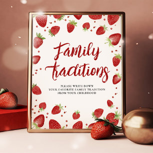 Personlig Family Traditions-jordgubbstecken Poster
