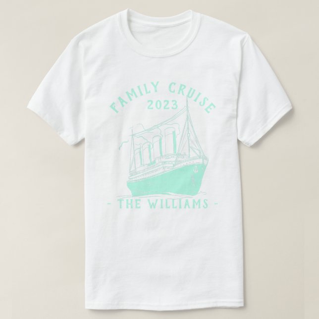 Personlig Family Vacation Cruise Frakt Resa T Shirt (Design framsida)