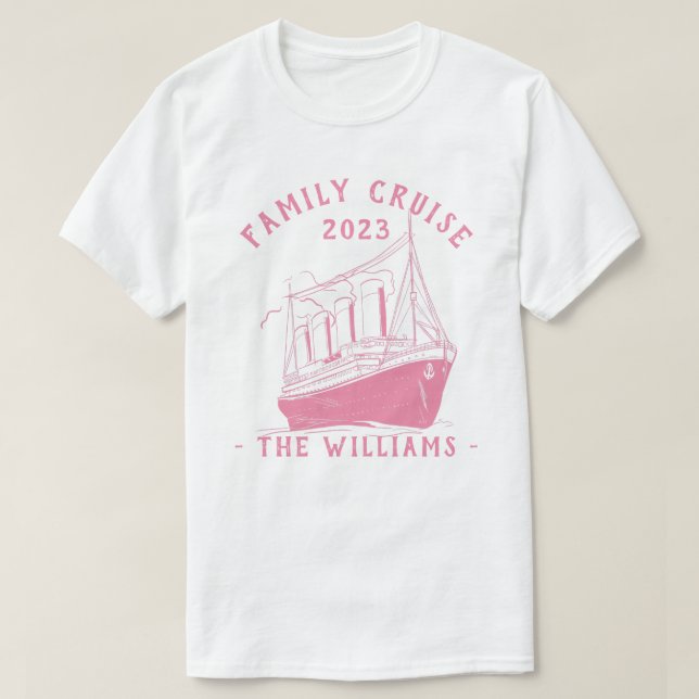 Personlig Family Vacation Cruise Frakt Resa T Shirt (Design framsida)