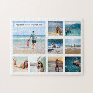 Personlig Family Vacation Photos Jigszle Puzzle Pussel