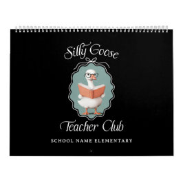 Personlig Fånig Goose Teacher Klubb Classroom Kalender