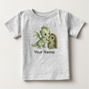 Personlig fantastisk babydrake som öppnar dörren t shirt