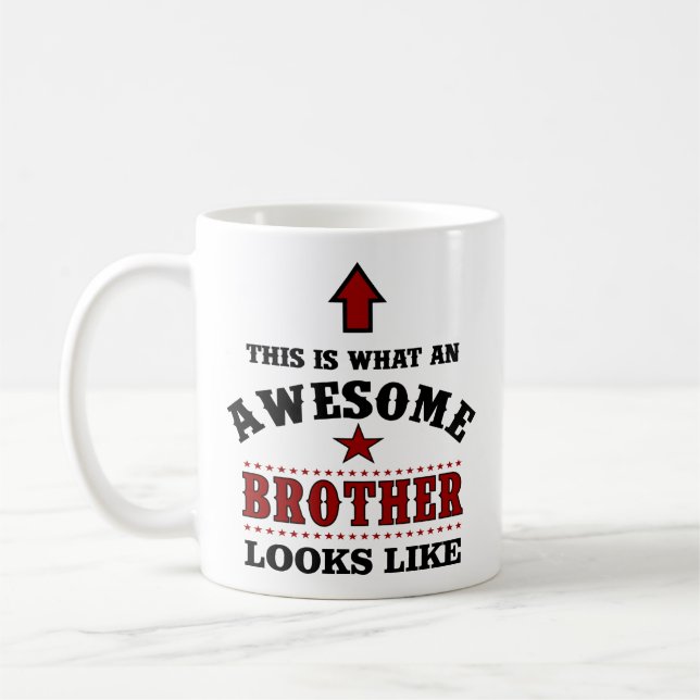Personlig Fantastisk Brother Gift Kaffemugg (Vänster)