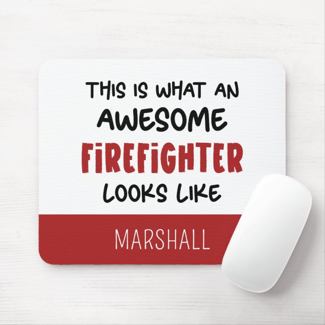 Personlig Fantastisk Firefighter Funny Firefighter Musmatta (Med mus)