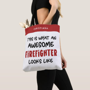 Personlig Fantastisk Firefighter Funny Firefighter Tygkasse