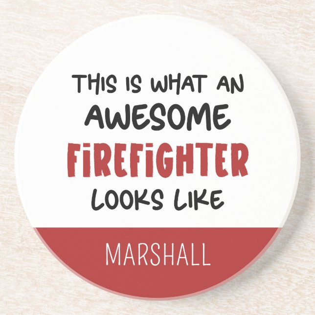 Personlig Fantastisk Firefighter Funny Firefighter Underlägg (Framsidan)