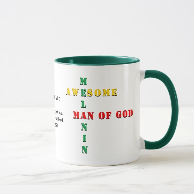 Personlig Fantastisk Melanin MAN OF GOD Mugg (Höger)