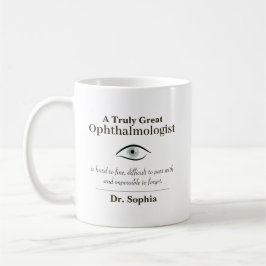 Personlig fantastisk ögonläkargeschenk kaffemugg