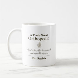 Personlig fantastisk ortopedisk tacksamhetspresent kaffemugg