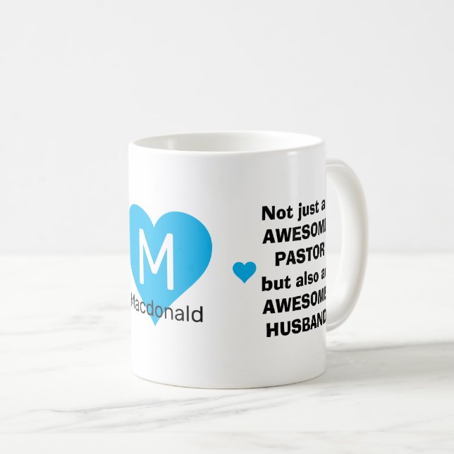 PERSONLIG FANTASTISK PASTOR FANTASTISK MAKE KAFFEMUGG (Framsida höger)