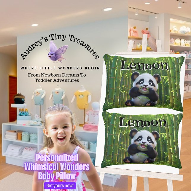 Personlig fantastisk underbar panda bebis kudde (Skapare uppladdad)
