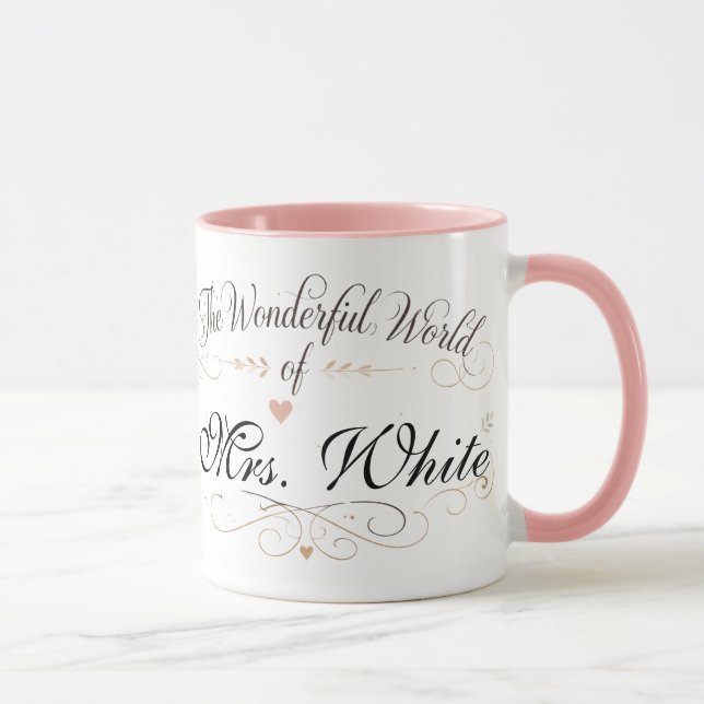 Personlig fantastisk värld lärare kaffemugg (Höger)