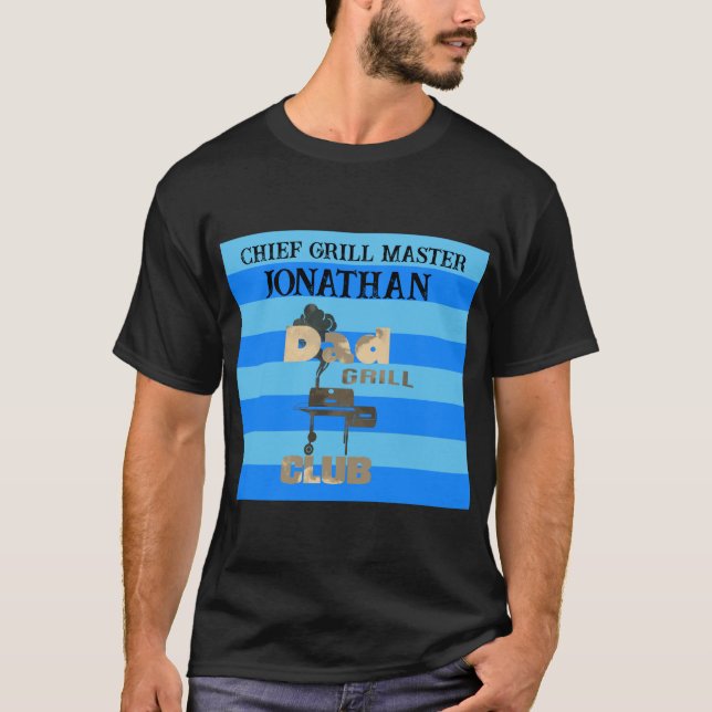 Personlig Far Barbeque Grill T Shirt (Framsida)