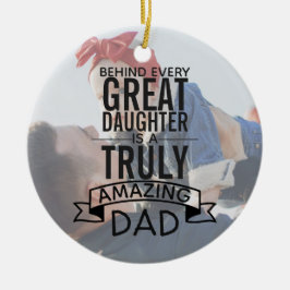 Personlig Far DaughPhoto Ornament